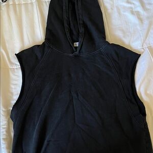black sleeveless hoodie aelfric eden